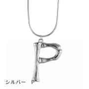 イニシャルネックレス レディース メンズ 男女兼用 アクセサリー イニシャルモチーフ アルファベット 大文字 シンプル おしゃれ かっこいい ゴールドカラー シルバーカラー