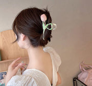 ヘアクリップ バンズクリップ レディース 女性 婦人 ヘアアクセサリー ヘアアレンジ まとめ髪 髪留め 髪飾り 簡単 チューリップ 花 アクセント かわいい