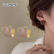スタッドピアス レディース アクセサリー 女性用 スクエア 四角 長方形 ひねり U字 ツヤ感 おしゃれ かわいい 大人上品 きれいめ フェミニン エレガント スタイリッシュ お出かけ デート カジュアル デイリー 婦人用