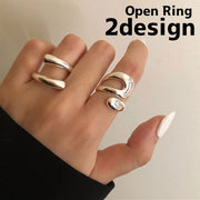指輪 オープンリング レディース 女性 アクセサリー ファッションリング ロール ツイスト シンプル おしゃれ かわいい ファッション雑貨 プレゼント