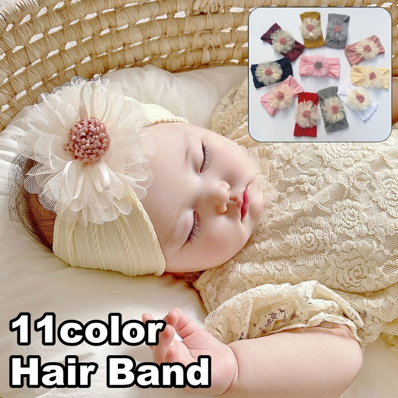 ヘアバンド ヘッドバンド ヘアアクセサリー ベビー 子供用 キッズ 赤ちゃん フラワー お花 カラバリ豊富 記念撮影 可愛い 出産祝い 新生児 ファッション小物