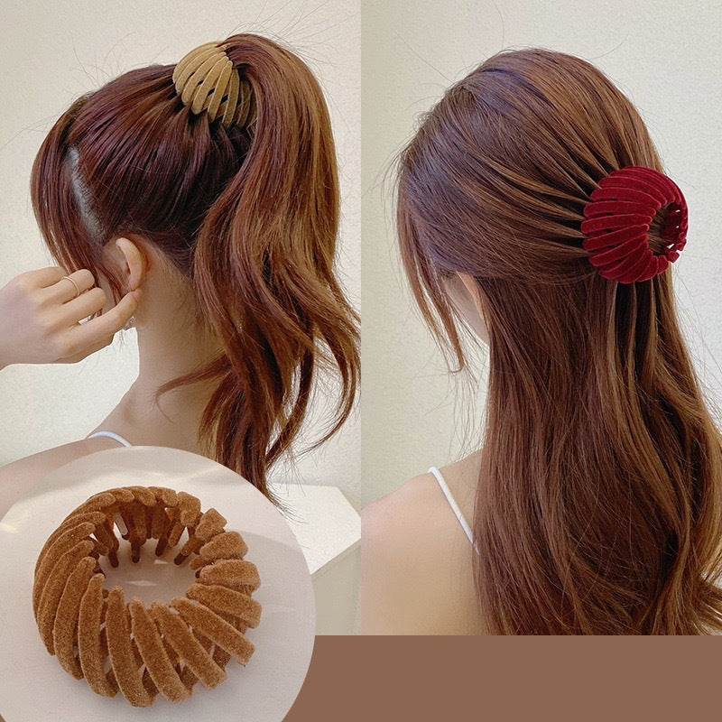 ヘアクリップ ポニーリング お団子 ポニーテール ヘアリング ヘアアクセサリー 商品画像2