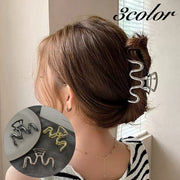 ヘアクリップ バンスクリップ レディース 女性 ヘアアクセサリー 髪留め 髪飾り クネクネ シンプル まとめ髪 ヘアアレンジ ゴールドカラー シルバーカラー おしゃれ かわいい ファッション小物