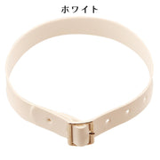 チョーカー 首飾り ネックレス レディース 女性 婦人 アクセサリー レザー調 フェイクレザー 無地 単色 シンプル 首輪風 ベルト風