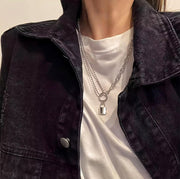 ネックレス レディース メンズ アクセサリー 鍵 南京錠 チェーン ファッション小物 シンプル かわいい おしゃれ カジュアル プレゼント ギフト