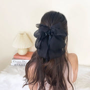 ヘアクリップ レディース ヘアアクセサリー 髪飾り 髪留め リボン ロング 大きめ 華やか 上品 かわいい おしゃれ まとめ髪 ヘアアレンジ キュート