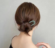 かんざし 簪 U字 レディース ヘアアクセサリー ヘアコーム 髪飾り ヘアアレンジ まとめ髪 挿すだけ 簡単 シンプル 女性用 婦人用 ロングヘア セミロング おしゃれ 浴衣 和装