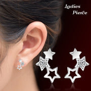 ピアス スタッドピアス アクセサリー レディース シルバーカラー 銀色 星 かわいい おしゃれ ソンプル パーティー ギフト 記念日 誕生日 プレゼント 贈り物 ファッション小物 女性用