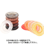 スプリングヘアゴム 同色10本セット レディース 髪飾り 髪留め ヘアアクセサリー 跡がつきにくい ヘアアレンジ まとめ髪 透明 クリア シンプル
