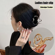 バンスクリップ クロウクリップ ヘアクリップ レディース 女性 婦人 ヘアアクセサリー 髪飾り まとめ髪 ウェーブ 無地 単色 シンプル  ヘアアレンジ かわいい おしゃれ お出かけ