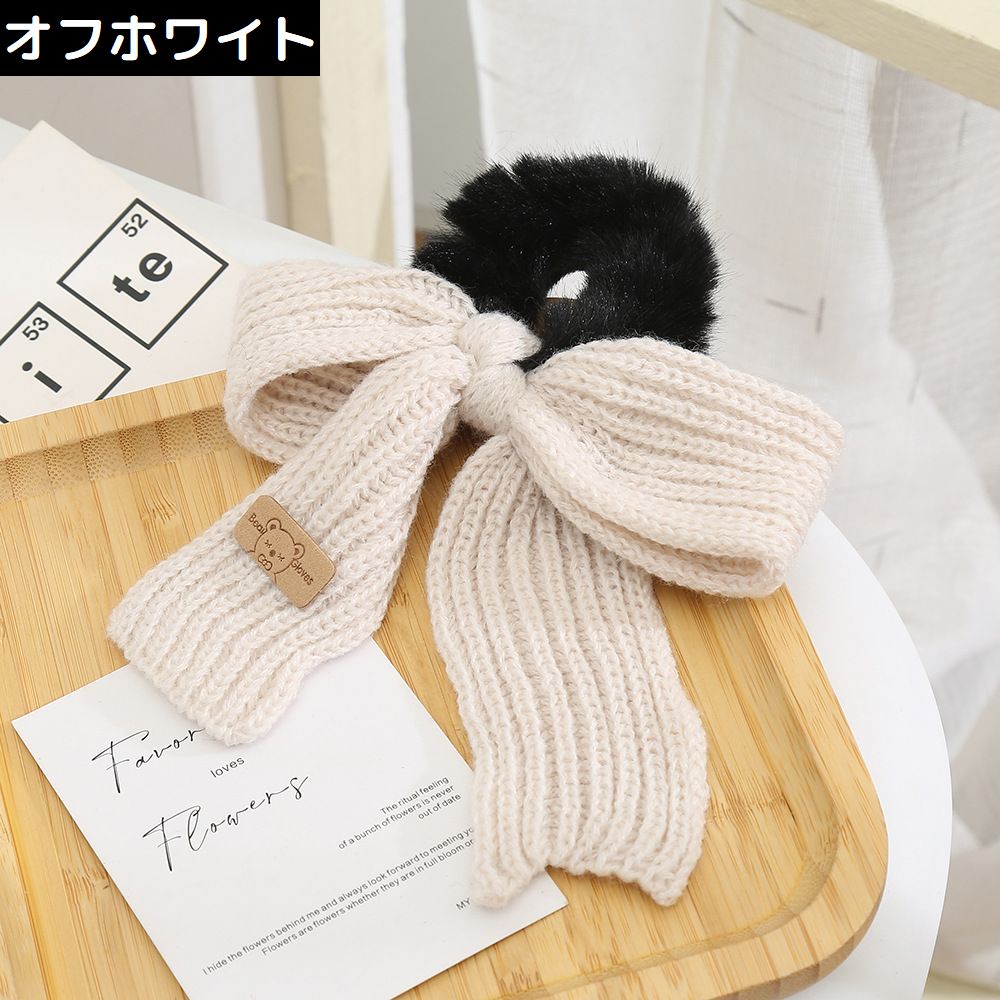 ヘアゴム リボン リングゴム ニット シュシュ レディース 商品画像4