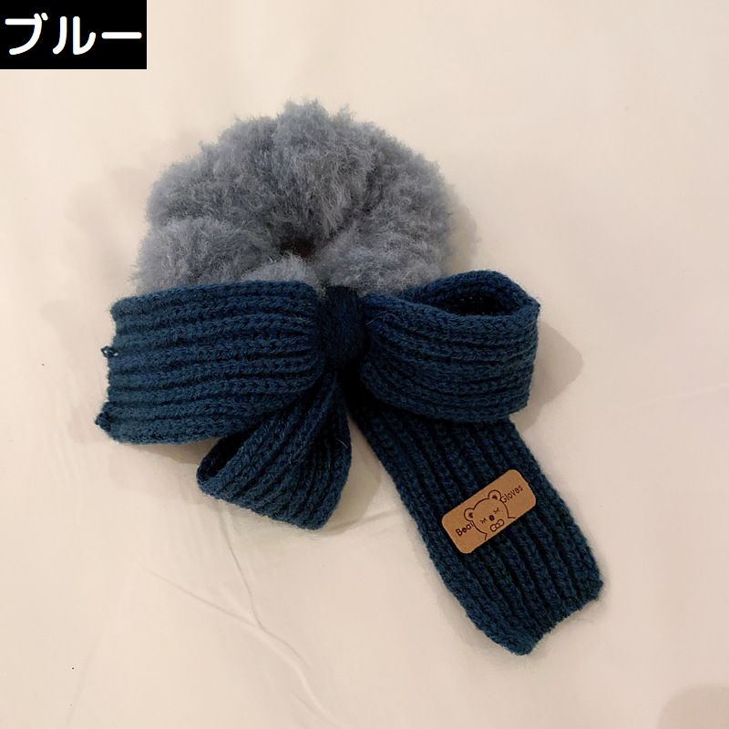 ヘアゴム リボン リングゴム ニット シュシュ レディース 商品画像5