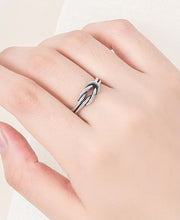 オープンリング 指輪 リング レディース アクセサリー ファッションリング プレゼント シンプル クロス 結び目 ノット Cリング シルバーカラー 普段使い おしゃれ 女性 彼女 妻 嫁 大人女子 婦人 ガールズ ギフト 贈り物 母の日 ホワイトデー クリスマス