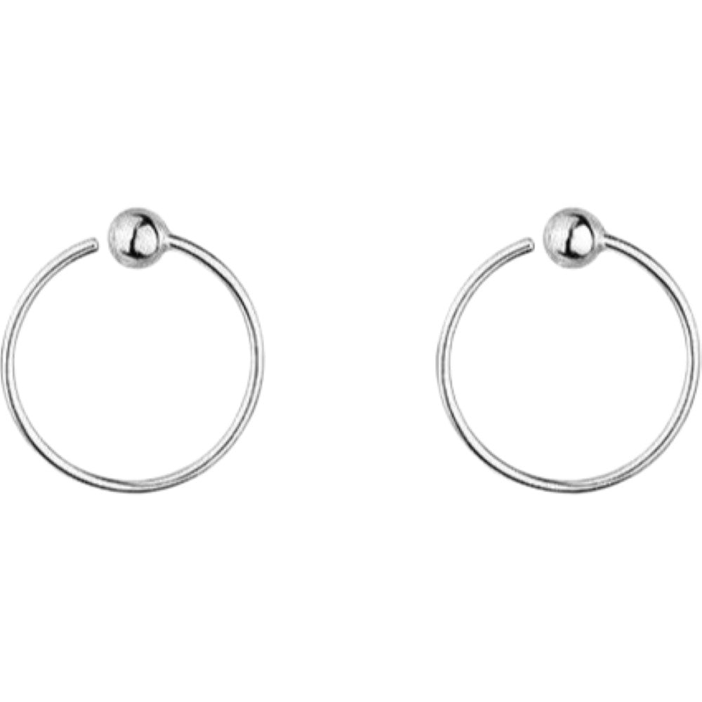 フープピアス リングピアス アクセサリー レディース 女性用 ファッション小物 シルバー 耳たぶ 耳軟骨 輪っか サークル ボール 重ね付け風 おしゃれ かわいい プレゼント ギフト 誕生日 記念日