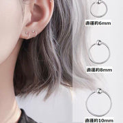 フープピアス リングピアス アクセサリー レディース 女性用 ファッション小物 シルバー 耳たぶ 耳軟骨 輪っか サークル ボール 重ね付け風 おしゃれ かわいい プレゼント ギフト 誕生日 記念日