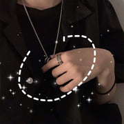 指輪 リング メンズ 男性用 アクセサリー 太め ごつめ 幅広 チェーン 存在感 おしゃれ かっこいい スタイリッシュ ギフト プレゼント 贈り物 カジュアル デイリー