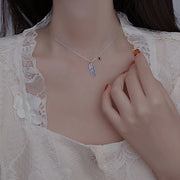 ネックレス アクセサリー レディース 女性 婦人 ラインストーン リーフ 葉 シンプル かわいい おしゃれ 上品 ギフト プレゼント 贈り物 ファッション雑貨