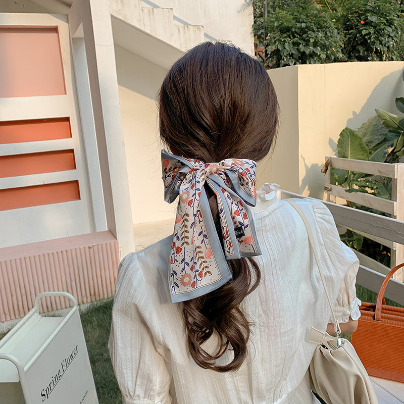 スカーフ レディース リボン ヘアアクセサリー バッグチャーム スリムスカーフ 商品画像3