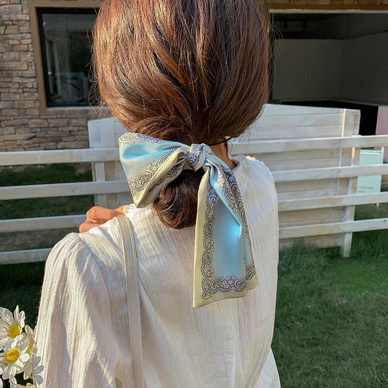 スカーフ レディース リボン ヘアアクセサリー バッグチャーム スリムスカーフ 商品画像5