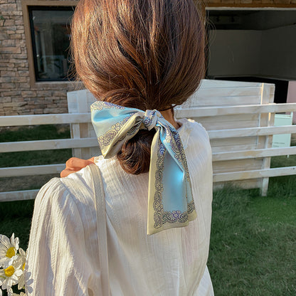 スカーフ レディース リボン ヘアアクセサリー バッグチャーム スリムスカーフ 商品画像5