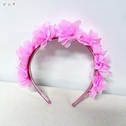 カチューシャ キッズ 子供用 子ども用 女の子 ヘアアクセサリー ファッション雑貨 フラワー お花 ポップ カジュアル フェミニン ガーリー キュート おしゃれ パーティ コスプレ小物 仮装