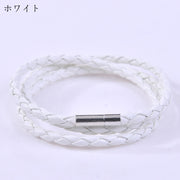 ブレスレット メンズ 男性 アクセサリー 編み紐 三連ブレスレット フェイクレザー クール かっこいい おしゃれ プレゼント ギフト ファッション雑貨