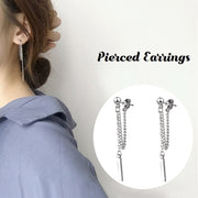 スタッドピアス バックキャッチ レディース アクセサリー チェーン スティック バー シンプル 上品 華奢 揺れる カジュアル フォーマル プレゼント ギフト 贈り物 お祝い 記念日 誕生日 デート 女子会 パーティー 入学 卒業 お呼ばれ お出かけ デイリー 普段使い かわいい おしゃれ エレガント OL オフィス ファッション小物 女性 シルバーカラー