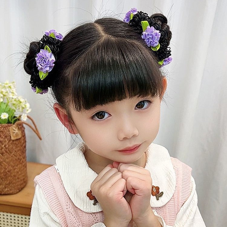 アレンジヘアゴム 髪ゴム シュシュ 部分ウィッグ お団子ウィッグ 2個セット 商品画像4