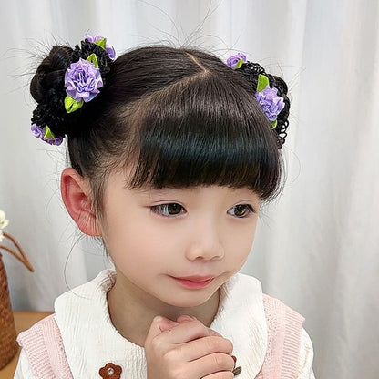 アレンジヘアゴム 髪ゴム シュシュ 部分ウィッグ お団子ウィッグ 2個セット 商品画像5