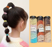 ヘアゴム 100本入り レディース キッズ 女の子 髪ゴム ヘアアクセサリー まとめ髪 ヘアアレンジ 大容量 可愛い おしゃれ カラフル カラバリ豊富 ブラック