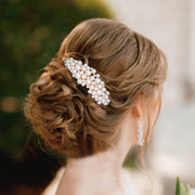 バレッタ 単品 髪留め ヘアアクセサリー レディース 女性 婦人 パール調 髪飾り ヘアアレンジ アップスタイル エレガント おしゃれ かわいい