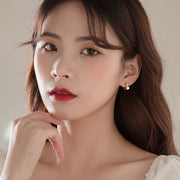 ピアス レディース 女性 アクセサリー ファッション雑貨 小物 スタッド 半円形 リング風 フェイクパール ゴールドカラー シルバーカラー シンプル おしゃれ フォーマル カジュアル かわいい キュート プレゼント ギフト