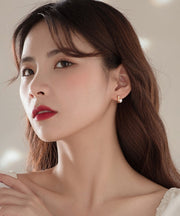 ピアス レディース 女性 アクセサリー ファッション雑貨 小物 スタッド 半円形 リング風 フェイクパール ゴールドカラー シルバーカラー シンプル おしゃれ フォーマル カジュアル かわいい キュート プレゼント ギフト