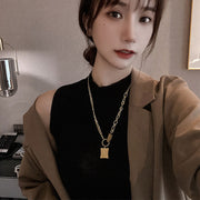 ネックレス ペンダント レディース 女性用 アクセサリー チェーン タグ かっこいい おしゃれ ギフト プレゼント ゴールドカラー シルバーカラー