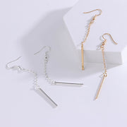 フックピアス バーピアス チェーン Iライン スティックピアス レディース アクセサリー スウィング ロングピアス 揺れる ゴールドカラー シルバーカラー 大人 上品 スタイリッシュ
