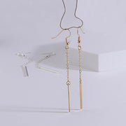 フックピアス バーピアス チェーン Iライン スティックピアス レディース アクセサリー スウィング ロングピアス 揺れる ゴールドカラー シルバーカラー 大人 上品 スタイリッシュ