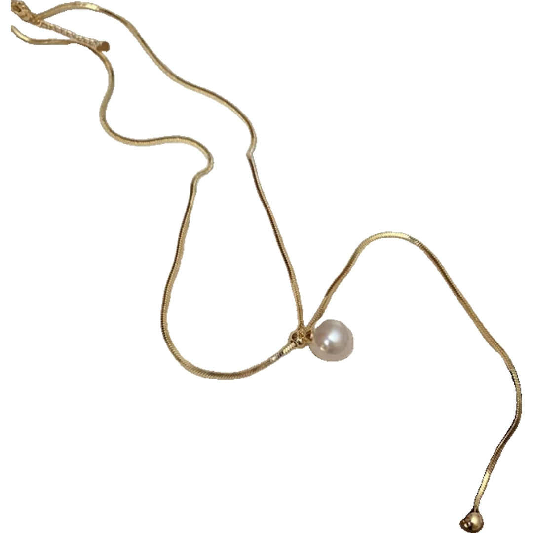 ネックレス ロング アクセサリー レディース 女性 パール調 フェイクパール シンプル チェーン 上品 おしゃれ 大人可愛い 結婚式 イベント プレゼント ギフト 華奢 細め 仕事 ゴールドカラー シルバーカラー 長さ調節 20代 30代 40代 50代 60代