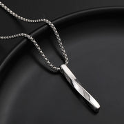 ネックレス ペンダント メンズ レディース ユニセックス アクセサリー シルバーカラー ツイスト ねじり ベネチアンチェーン シンプル キレイ目