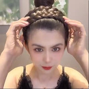 カチューシャ 部分ウィッグ ウィッグ付き レディース 女性 ヘアアクセサリー ファッション雑貨 三つ編み風 幅広 ブラック ブラウン シンプル カジュアル かわいい キュート おしゃれ