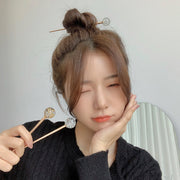 簪 かんざし レディース 女性 ヘアアクセサリー ファッション雑貨 ヘアアレンジ まとめ髪 ストレートタイプ 丸 ボール型 ラウンド ラメ 上品 かわいい おしゃれ
