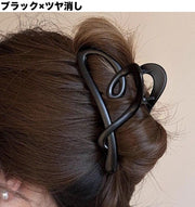 ヘアクリップ バンスクリップ レディース 女性 ヘアアクセサリー 髪留め 髪飾り 無地 シンプル ハート ヘアアレンジ まとめ髪 おしゃれ 可愛い お出かけ 普段使い プレゼント 贈り物 ギフト