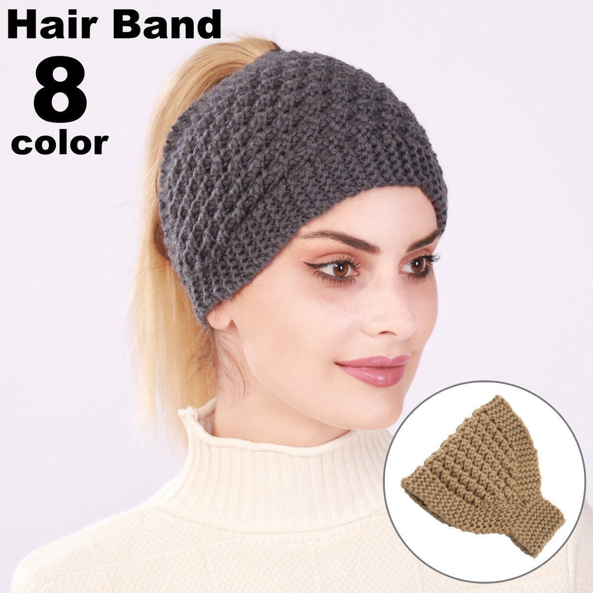 ヘアバンド ヘッドバンド ヘアターバン ニット ヘアアクセサリー レディース 女性 幅広 ワイド ヘアアレンジ 無地 シンプル おしゃれ かわいい ファッション小物