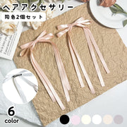 ヘアクリップ 同色2個セット レディース 女性 ヘアアクセサリー 髪留め 髪飾り りぼん リボン 存在感 ヘアアレンジ まとめ髪 かわいい きれいめ 婦人用 ファッション小物