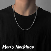 ネックレス チェーンのみ アクセサリー メンズ 男性用 単品 シルバーカラー 銀色 シンプル おしゃれ カジュアル カッコいい 首飾り ギフト 記念日 誕生日 プレゼント 贈り物 ファッション小物