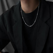 ネックレス チェーンのみ アクセサリー メンズ 男性用 単品 シルバーカラー 銀色 シンプル おしゃれ カジュアル カッコいい 首飾り ギフト 記念日 誕生日 プレゼント 贈り物 ファッション小物
