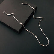 ネックレス チェーンのみ アクセサリー メンズ 男性用 単品 シルバーカラー 銀色 シンプル おしゃれ カジュアル カッコいい 首飾り ギフト 記念日 誕生日 プレゼント 贈り物 ファッション小物