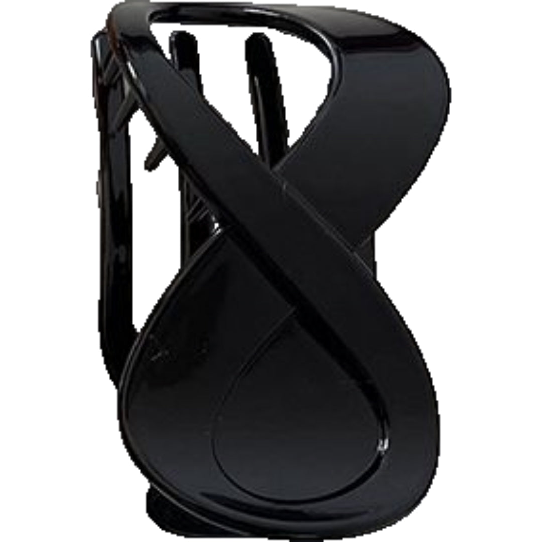 ヘアクリップ サイドバンスクリップ レディース ヘアアクセサリー 8の字 シンプル ツヤあり×ブラック バリエーション画像