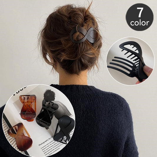 ヘアクリップ サイドバンスクリップ レディース ヘアアクセサリー 8の字 シンプル 商品画像