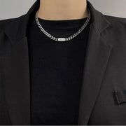 ネックレス アクセサリー 男女兼用 メンズ レディース お揃い 太め シンプル 首飾り プレート ショート おしゃれ ギフト プレゼント
