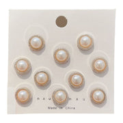 ピンブローチ ピンズ 10個セット 8個セット タックピン レディース 女性用 アクセサリー 花 フラワー ラインストーン フェイクパール おしゃれ かわいい フェミニン エレガント キラキラ きれいめ ワンポイント